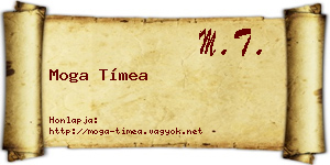 Moga Tímea névjegykártya